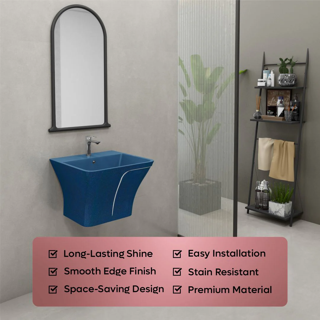 Designer One Piece Half Basin (Cubix 52) - Image 8