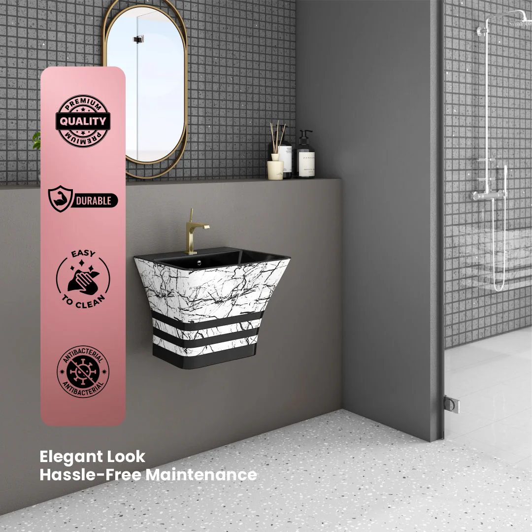 Designer One Piece Half Basin (Cubix 56) - Image 6