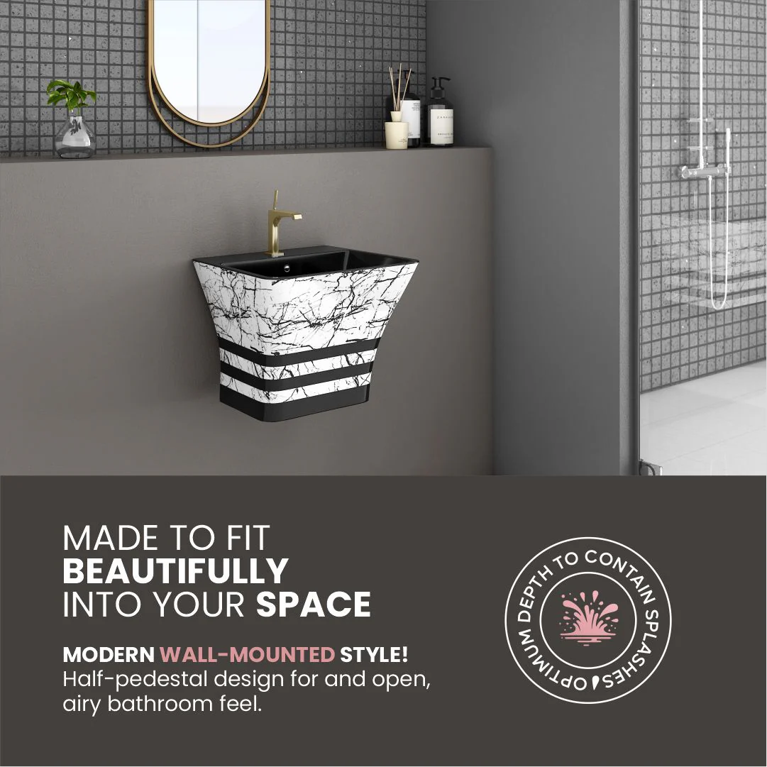 Designer One Piece Half Basin (Cubix 56) - Image 7