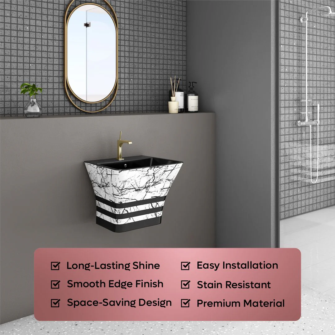 Designer One Piece Half Basin (Cubix 56) - Image 8