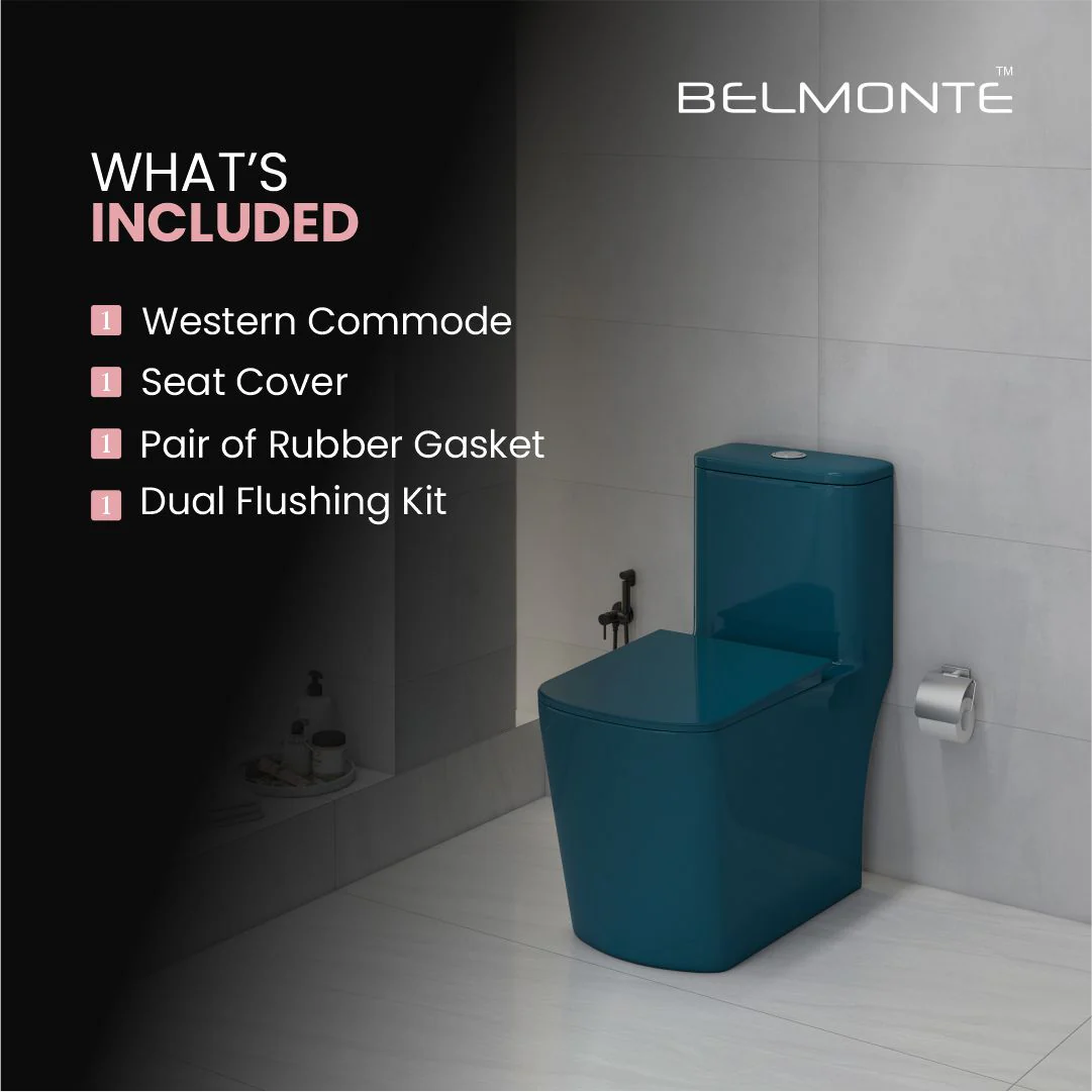 Designer One Piece Water Closet (Opal OP Royal Blue) - Image 6