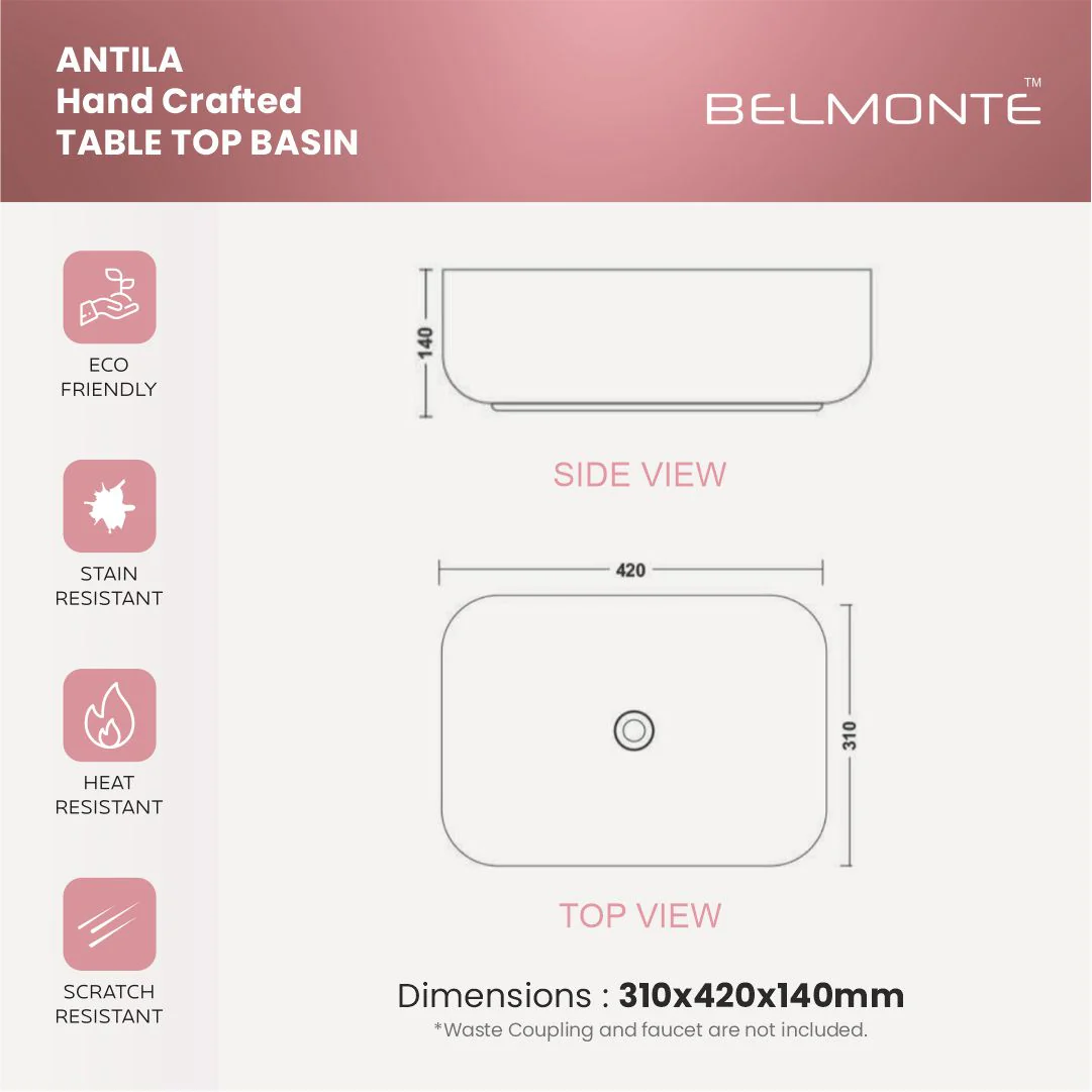 Designer Table Top Basin  (Antila TT MN05) - Image 3