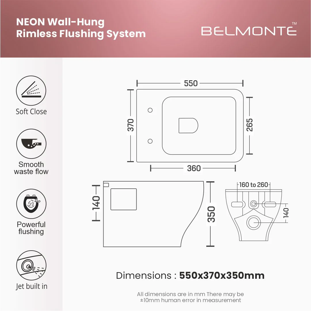 Designer Wall Hung Water Closet (Neon WH 18) - Image 4