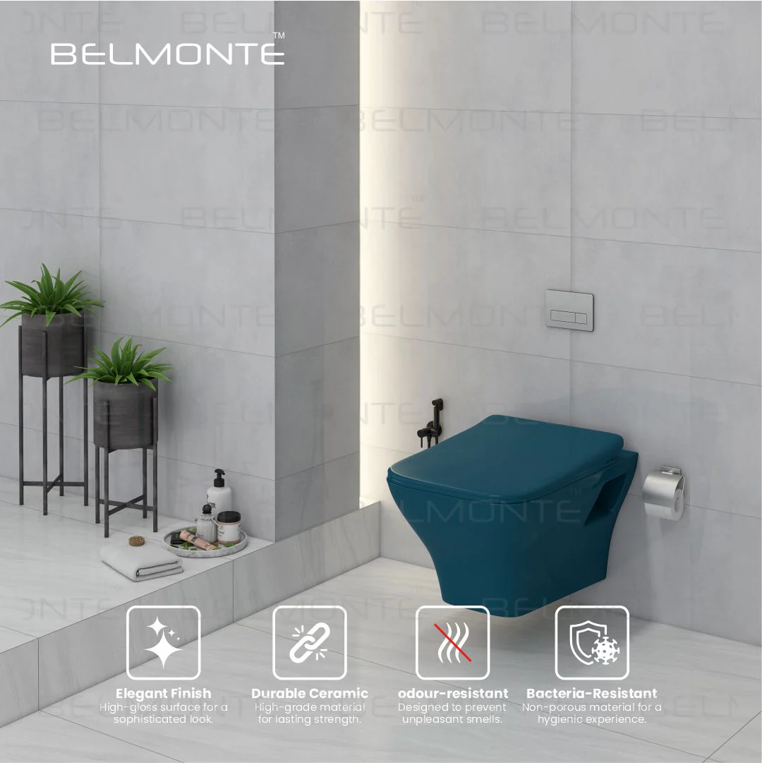 Designer Wall Hung Water Closet (Neon WH Royal Blue) - Image 5