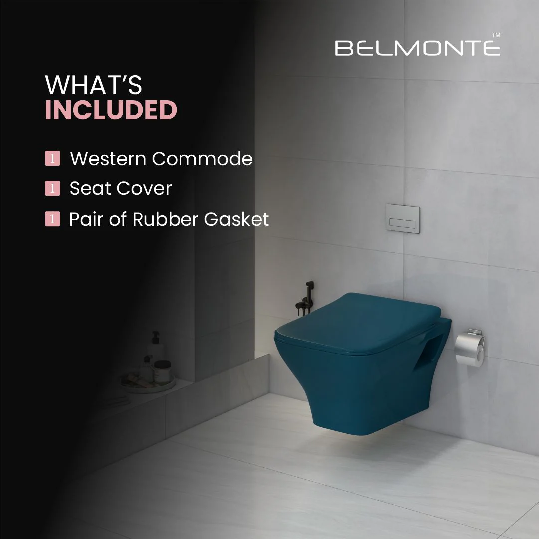Designer Wall Hung Water Closet (Neon WH Royal Blue) - Image 7