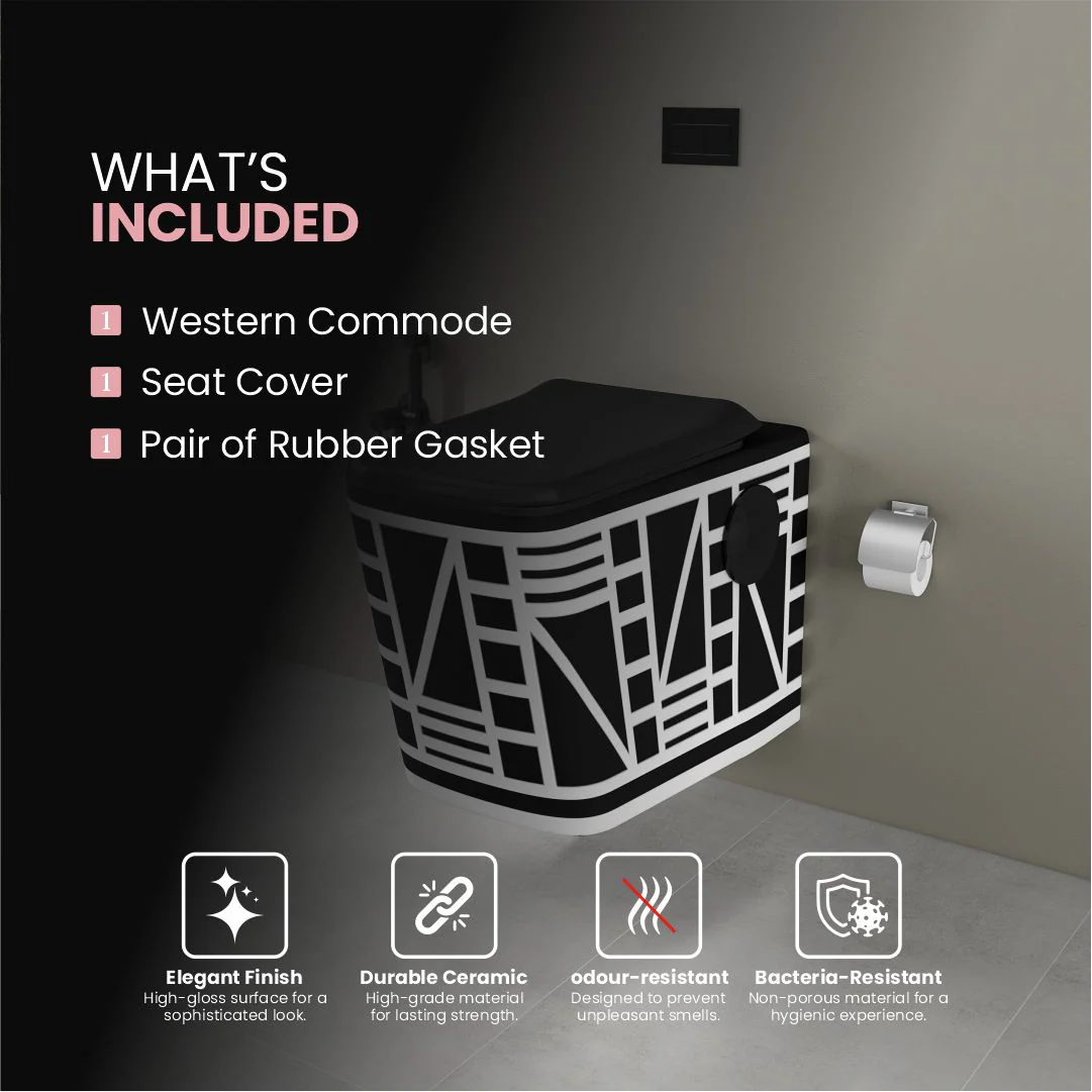 Designer Western Commode (Moon WH 45) - Image 5