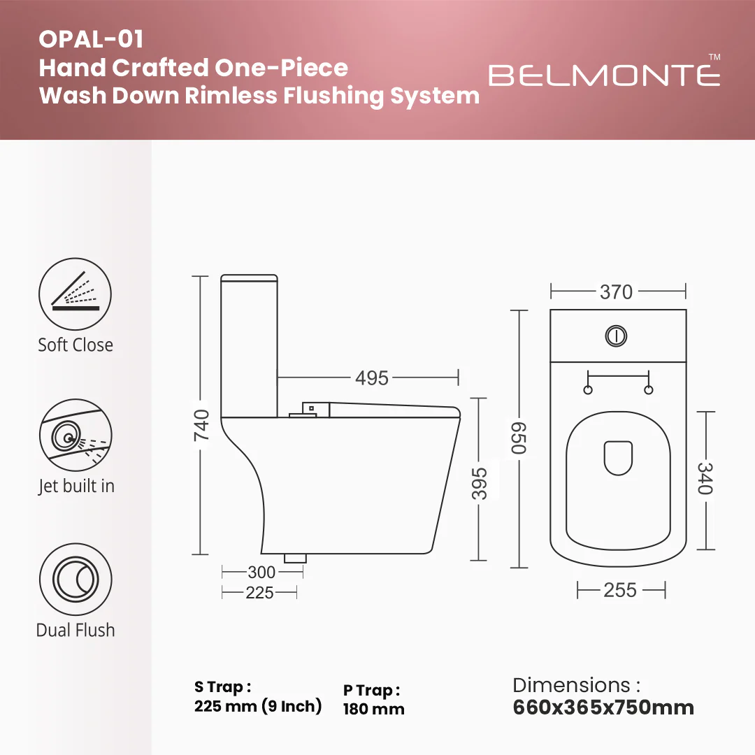 Designer Western Toilet (Opal OP 01) - Image 4