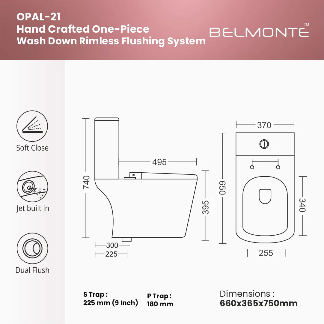 Designer Western Toilet (Opal OP 21) - Image 4