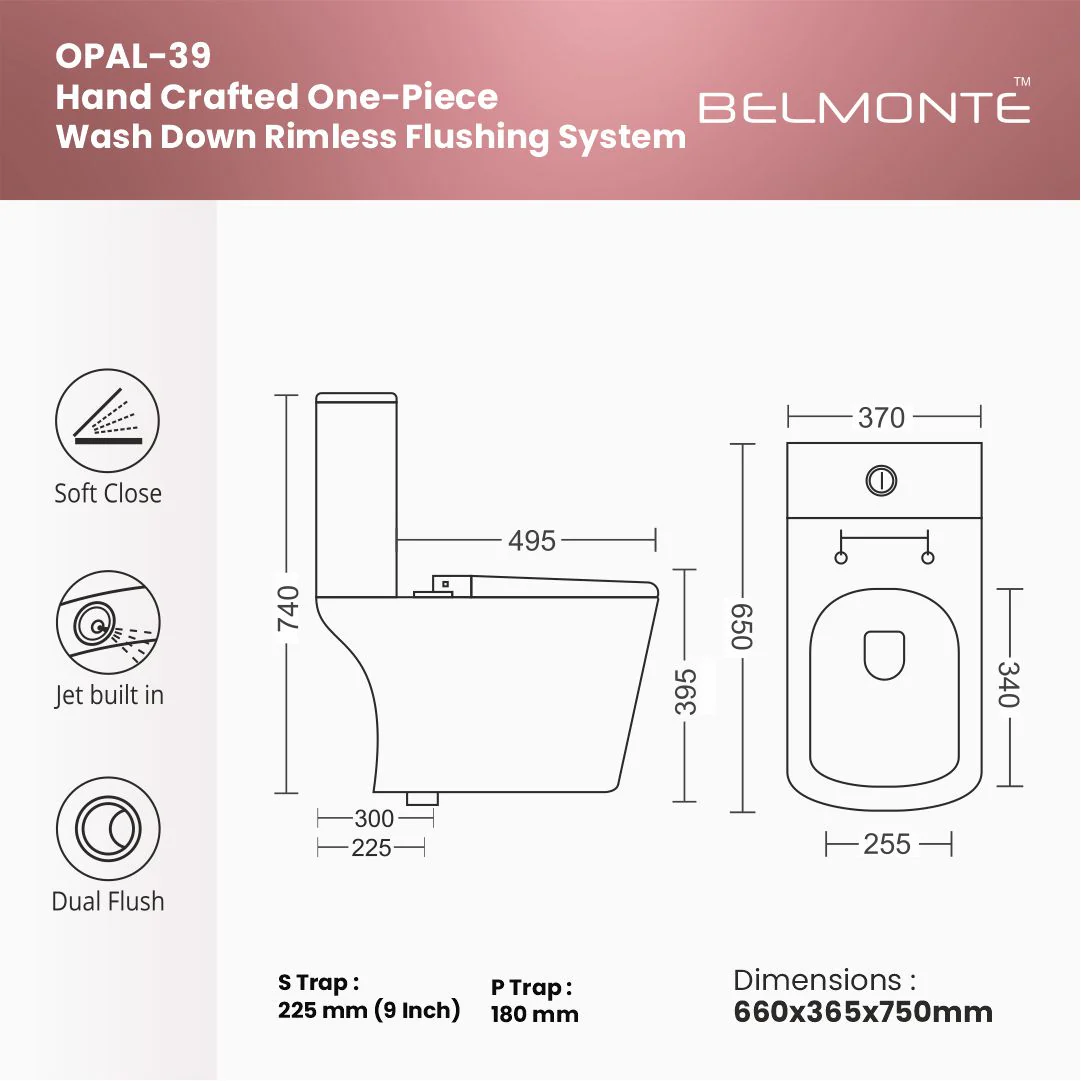 Designer Western Toilet (Opal OP 39) - Image 4