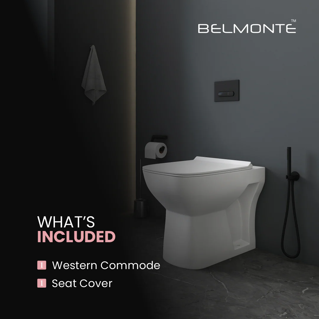 Floor Mounted Western Toilet (EWC Square) - Image 3