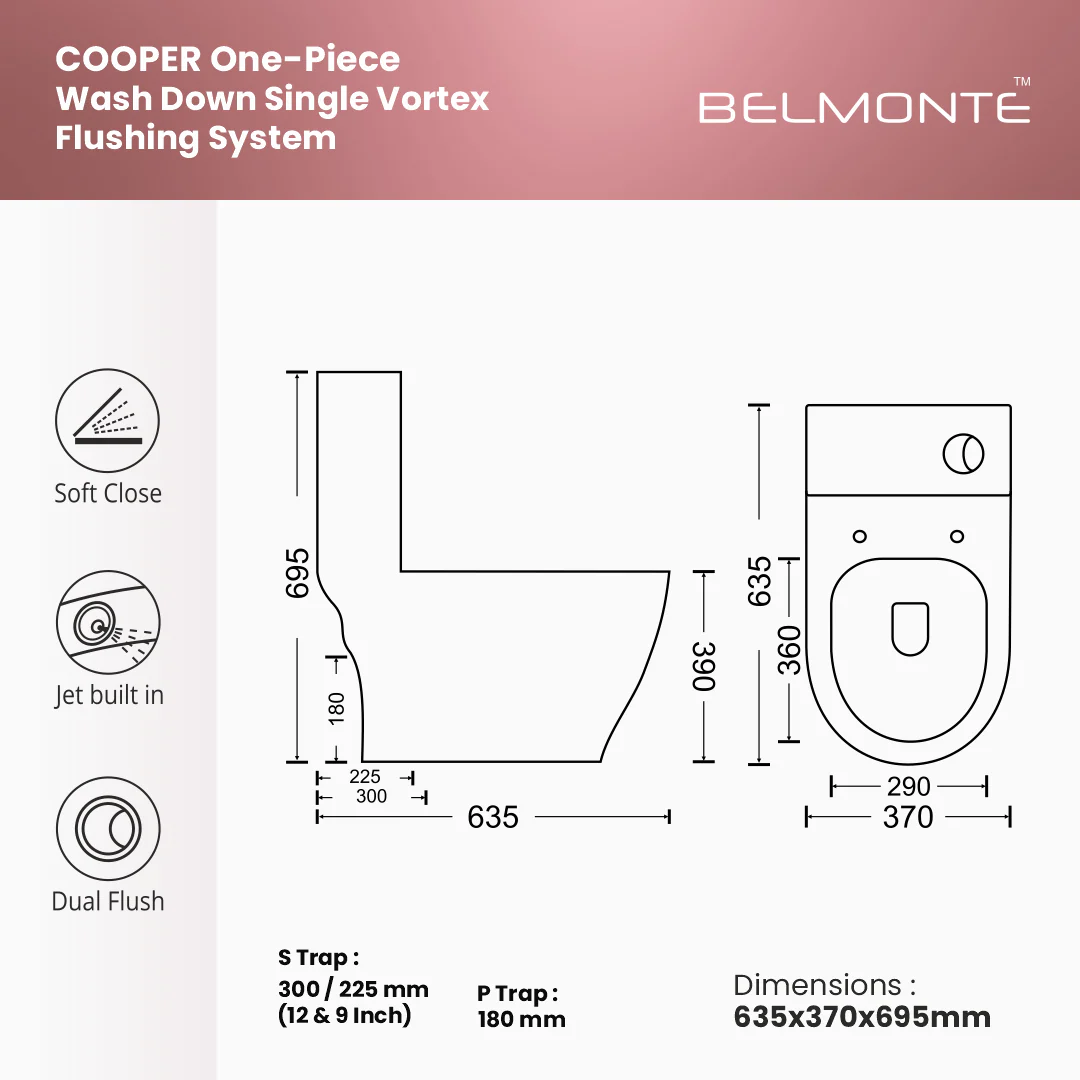 One Piece Western Toilet (Cooper) - Image 3