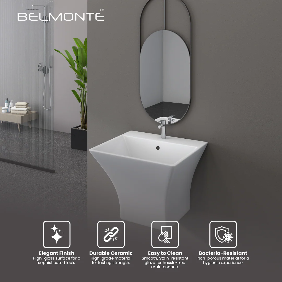Single Piece Half Basin (Cubix) - Image 4