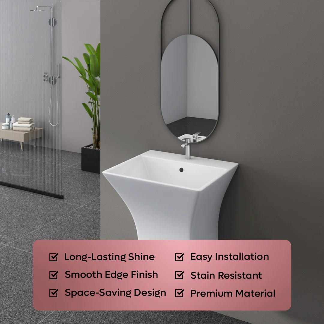Single Piece Half Basin (Cubix) - Image 7