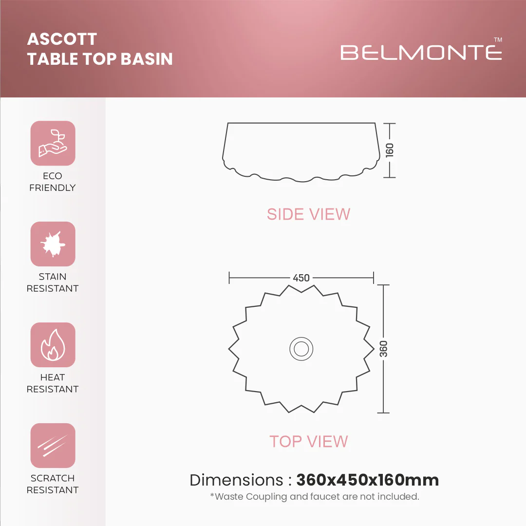 Table Top Basin (Ascot) - Image 3