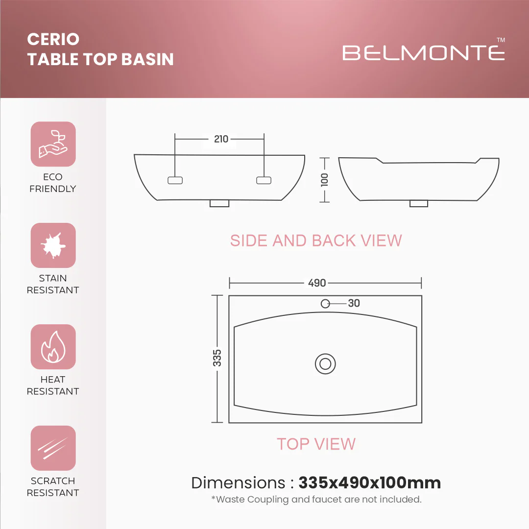 Table Top Basin (Cerio) - Image 7