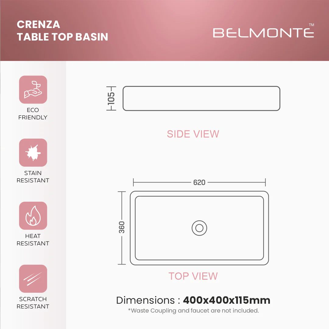Table Top Basin (Crenza) - Image 7