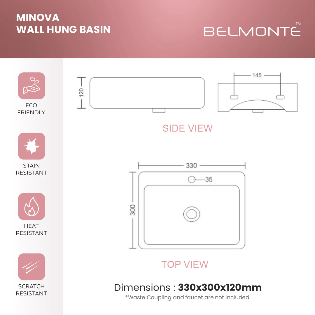 Toilet Wash Basin (Minova) - Image 3
