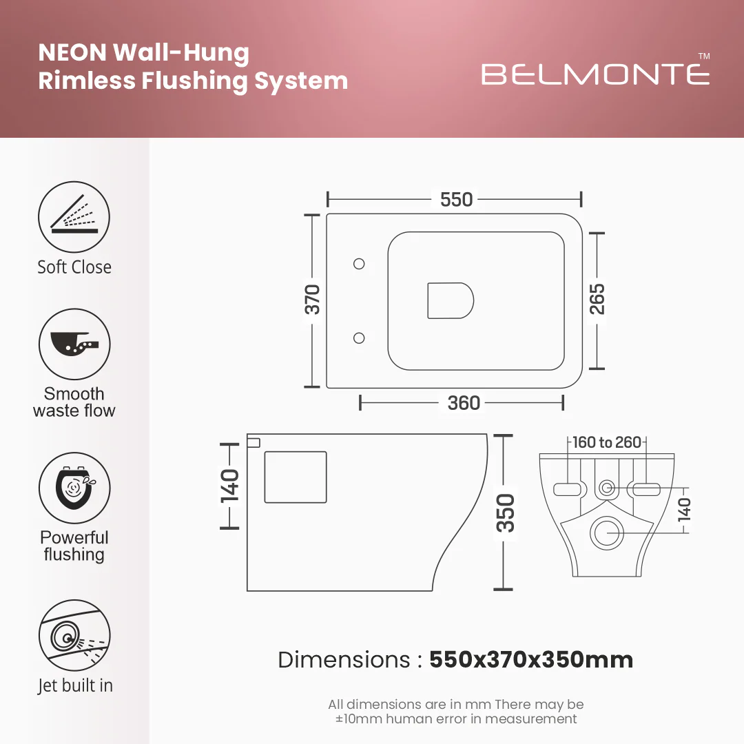 Wall Hung Commode (Neon) - Image 3