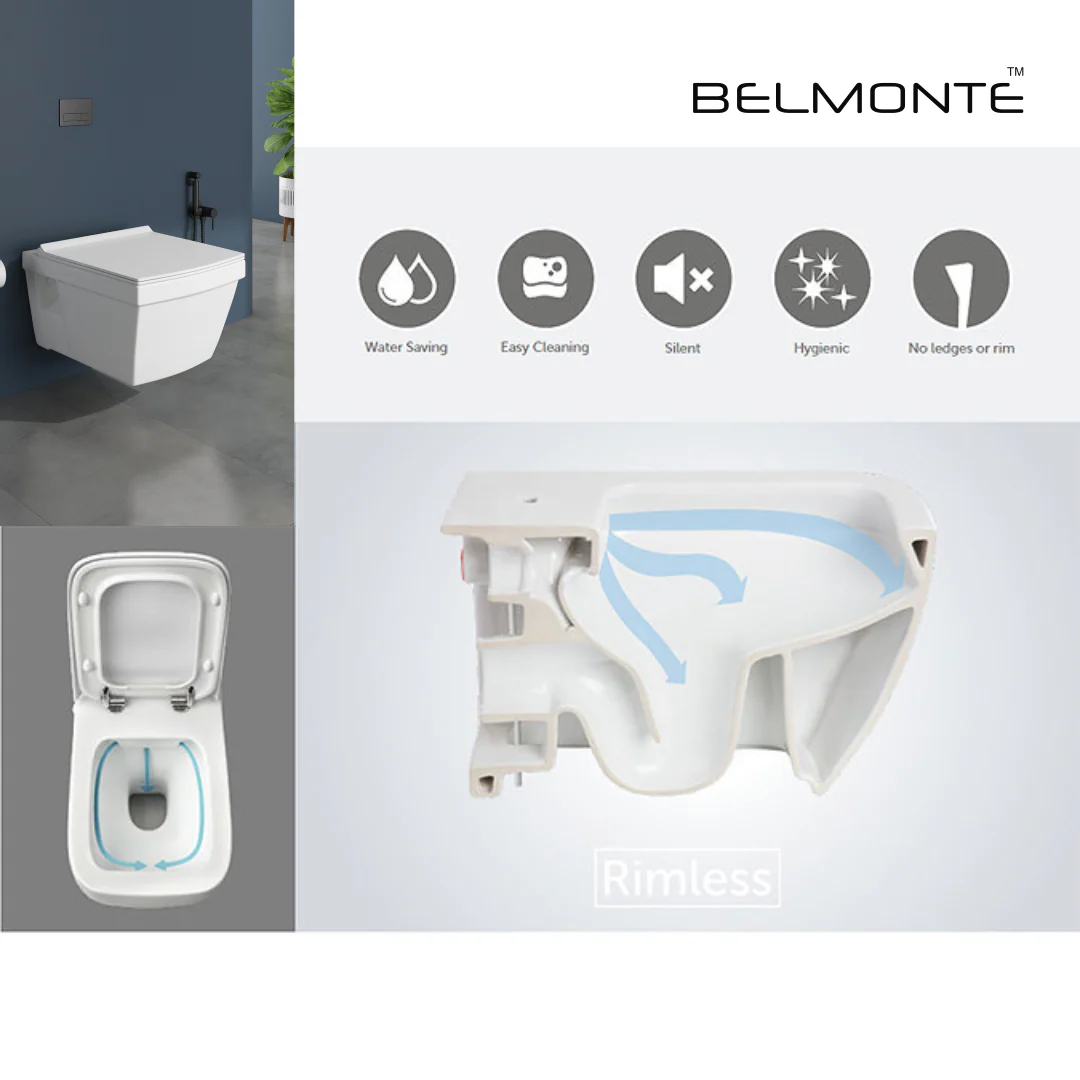 Wall Hung Toilet (Crenza) - Image 3
