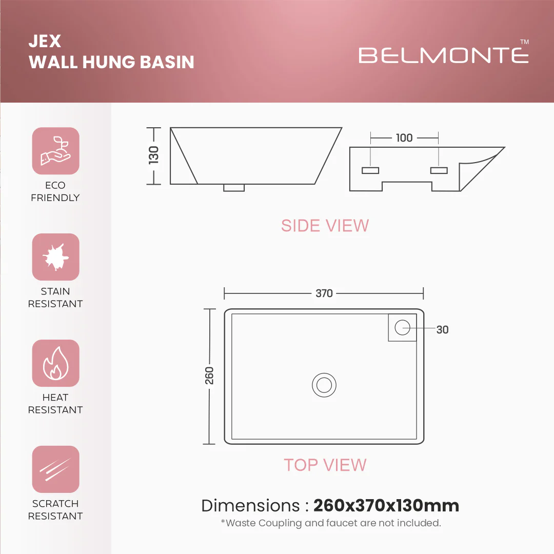 Wall Mounted Wash Basin (Jex) - Image 7