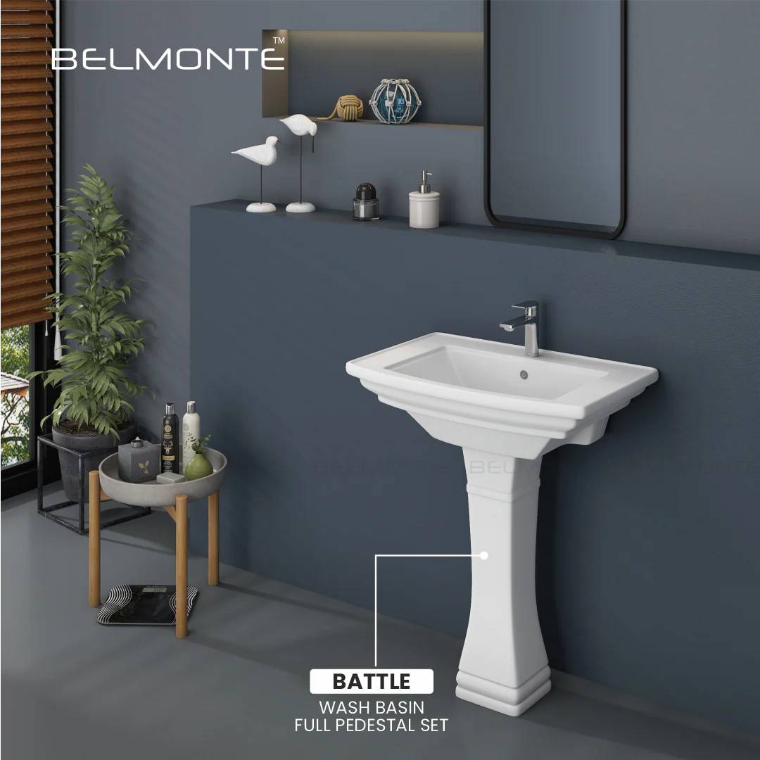 Wash Basin Pedestal Set (Battle) - Image 2