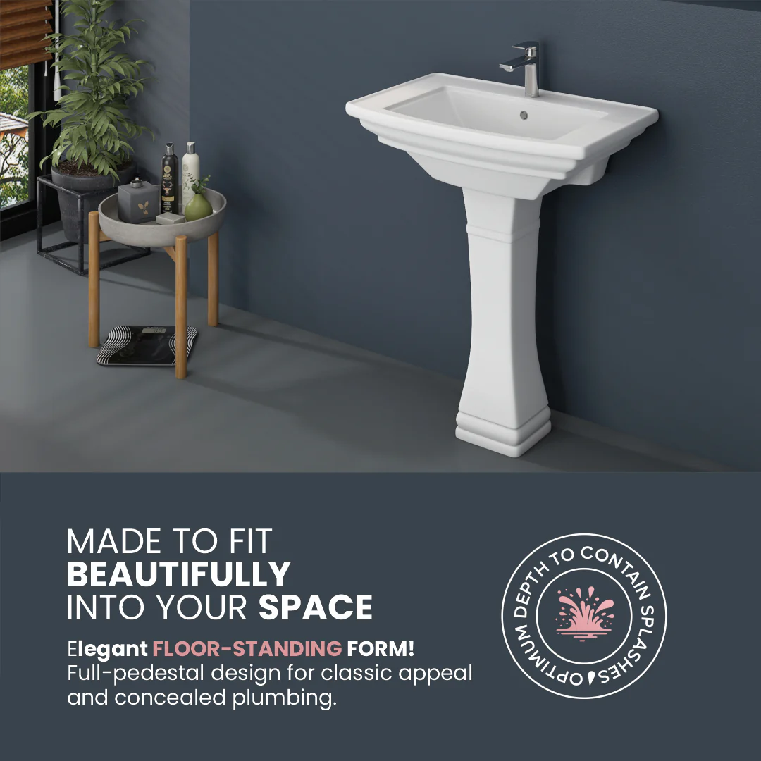 Wash Basin Pedestal Set (Battle) - Image 4